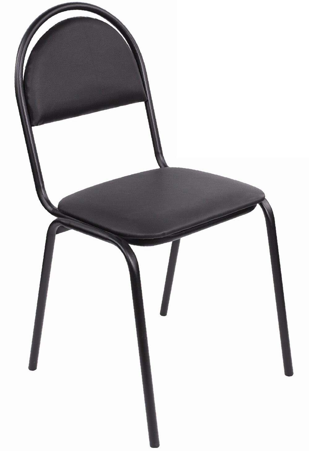 стул для посетителей складной jack black черный каркас кожзам черный